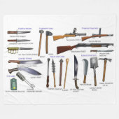 WI MILITAIRE UITRUSTING VAN VERSCHILLENDE LANDEN FLEECE DEKEN (Voorkant (Horizontaal))