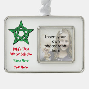 Wicca Baby's eerste Winter Solstice Keepomwille Or Verzilverd Kader Ornament