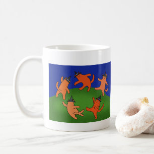 Wicca Cat Dancing Grappige Matisse dace Parodie Wi Koffiemok