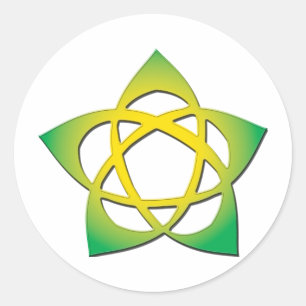 Wicca Flower Ronde Sticker