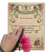 WICCA HANDVASTING CERTIFICAAT - Perkament Poster