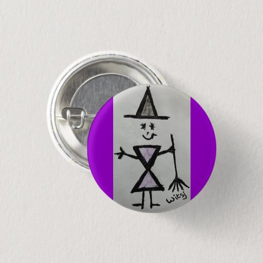 wicca kind ronde button 3,2 cm (Voorkant /achterkant)