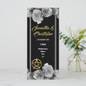 Wicca pentacle zwart huwelijksprogramma programma (Staand voorkant)