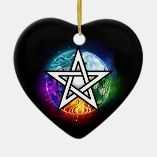 Wicca pentagram keramisch ornament