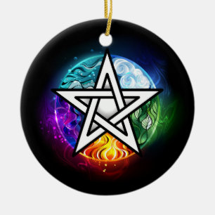 Wicca pentagram keramisch ornament