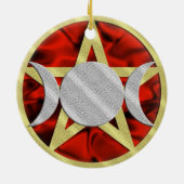 Wicca Pentagram Triple Goddess Ornament (Achterkant)