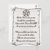 Wicca Reade Briefkaart (Voorkant / Achterkant)