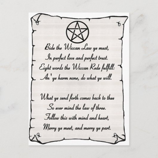 Wicca Reade Briefkaart (Voorkant)