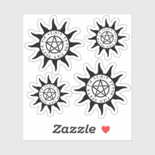 Wicca Sun-symbool met Pentagram en looppas Sticker