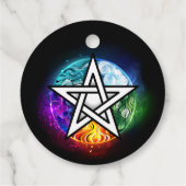 Wiccaanpentagram Bedankjes Labels (Achterkant)