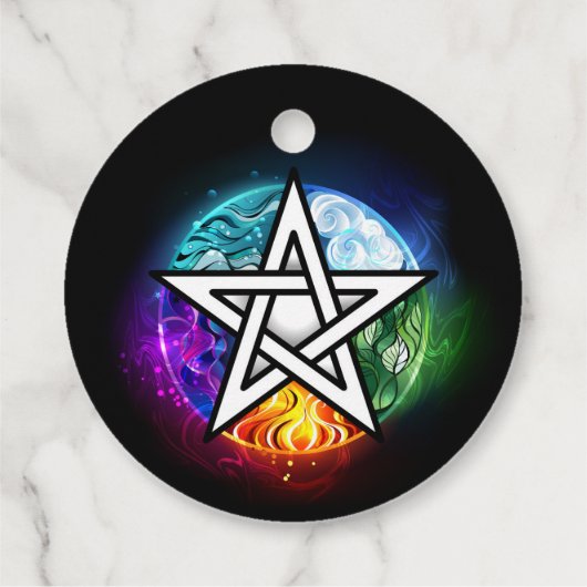 Wiccaanpentagram Bedankjes Labels (Achterkant)