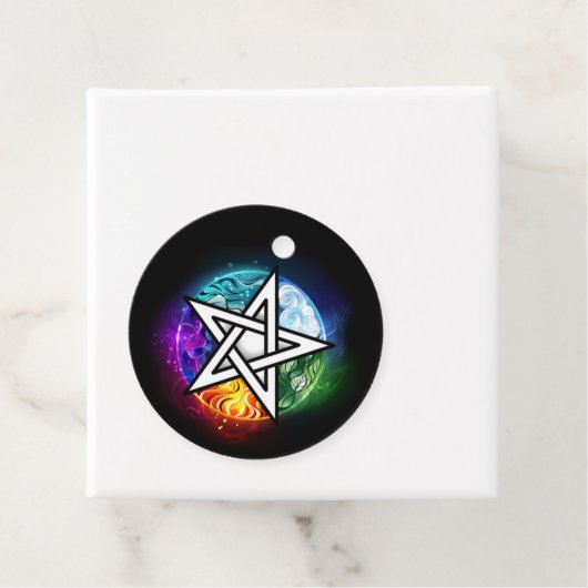 Wiccaanpentagram Bedankjes Labels (In situ)