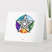 Wiccaanpentagram Bedankkaart (Achterkant)