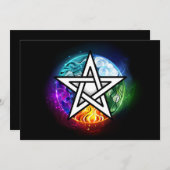 Wiccaanpentagram Bedankkaart (Voorkant / Achterkant)