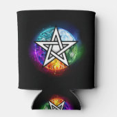 Wiccaanpentagram Blikjeskoeler (Achterkant)