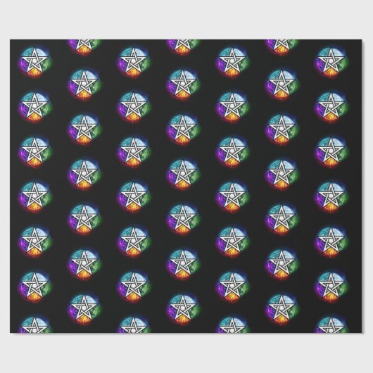 Wiccaanpentagram Cadeaupapier (Vlak)