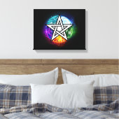 Wiccaanpentagram Canvas Afdruk (Insitu (Slaapkamer))