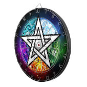 Wiccaanpentagram Dartbord (Voorkant Rechts)