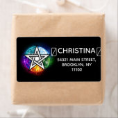 Wiccaanpentagram Etiket (Insitu)