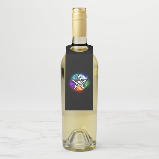 Wiccaanpentagram Flessenhanger (Op fles)