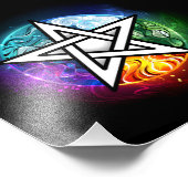 Wiccaanpentagram Foto Afdruk (Hoek)