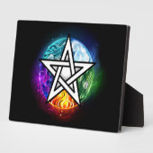 Wiccaanpentagram Fotoplaat (Zijkant)