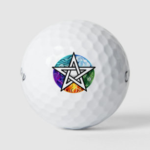 Wiccaanpentagram Golfballen