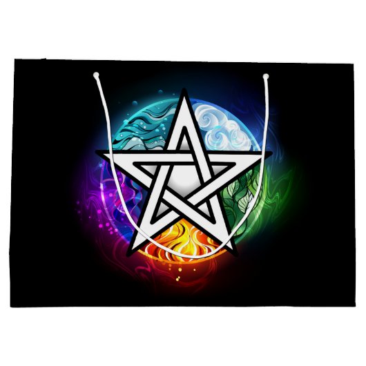 Wiccaanpentagram Groot Cadeauzakje (Achterkant)