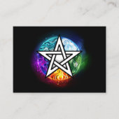 Wiccaanpentagram Informatiekaartje (Voorkant)