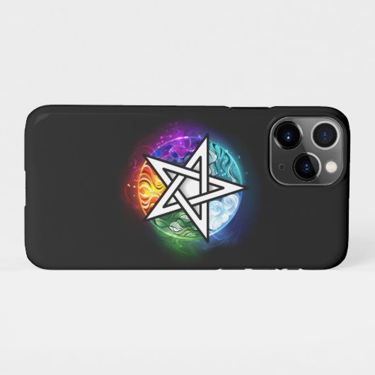 Wiccaanpentagram iPhone Hoesje (Achterkant horizontaal)