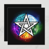 Wiccaanpentagram Kaart (Voorkant / Achterkant)