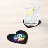 Wiccaanpentagram Kartonnen Onderzetters (Insitu)