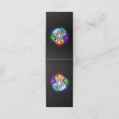 Wiccaanpentagram Klantenkaartje (Buitenkant ongevouwen)