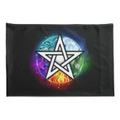 Wiccaanpentagram Kussensloop (Achterkant-Rechts)