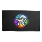 Wiccaanpentagram Kussensloop (Achterkant-Rechts)