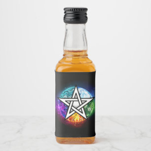 Wiccaanpentagram Likeurfles Etiket