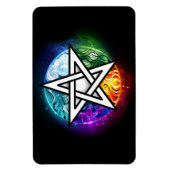Wiccaanpentagram Magneet (Verticaal)