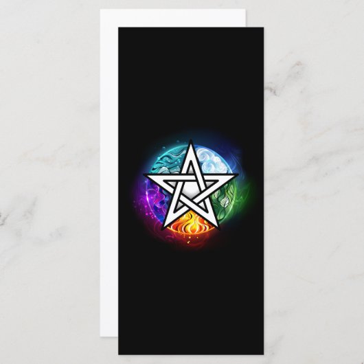 Wiccaanpentagram Menu (Voorkant / Achterkant)