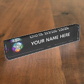 Wiccaanpentagram Naambordje (Zijkant)