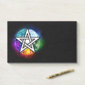 Wiccaanpentagram Post-it® Notes (Op bureau)