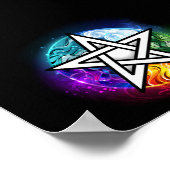 Wiccaanpentagram Poster (Hoek)