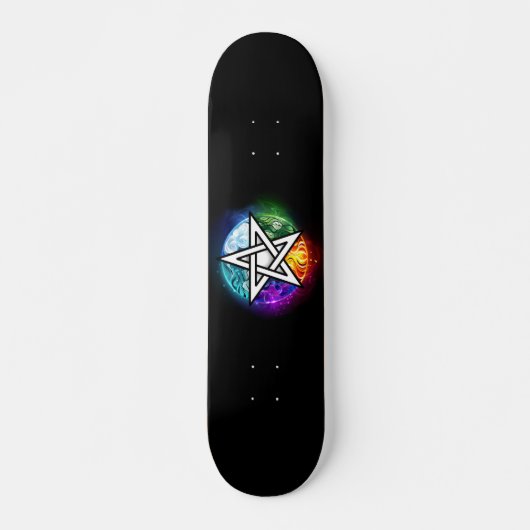 Wiccaanpentagram Skateboard (Voorkant)