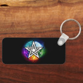 Wiccaanpentagram Sleutelhanger (Voorkant)