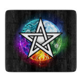 Wiccaanpentagram Snijplank (Voorkant)
