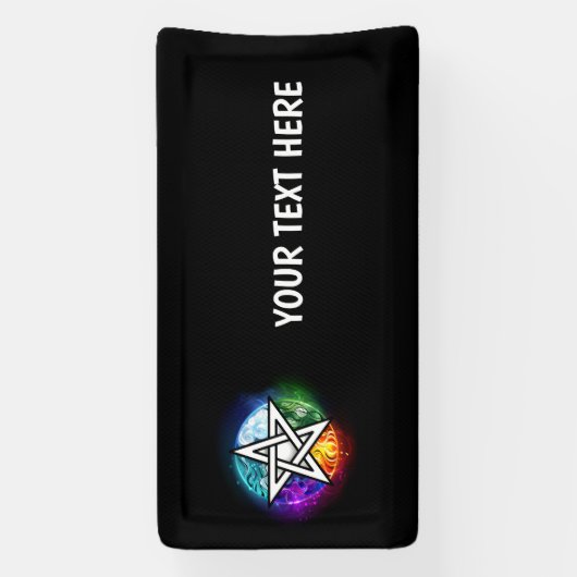 Wiccaanpentagram Spandoek (Verticaal)