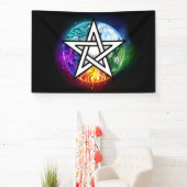 Wiccaanpentagram Spandoek (Insitu)