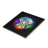 Wiccaanpentagram Tegeltje (Zijkant)