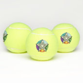 Wiccaanpentagram Tennisballen (Multi)