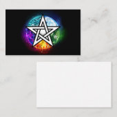 Wiccaanpentagram Visitekaartje (Voorkant / Achterkant)