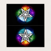 Wiccaanpentagram Visitekaartjes (Buitenkant ongevouwen)